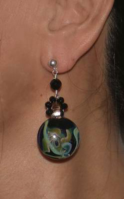 Earrings on Semi Precious Stones with Hooks